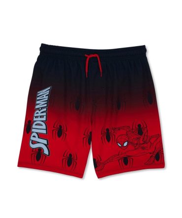 Kids' Spiderman Red & Black Swim Shorts - Comfortable & Stylish Beachwear