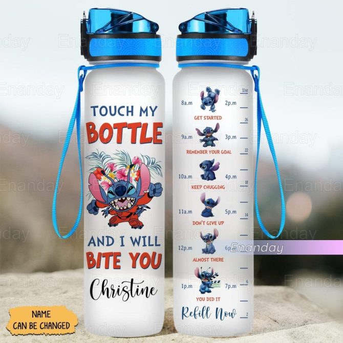 Customizable Motivational Water Bottle With Cute Character Print - Stay Hydrated In Style!