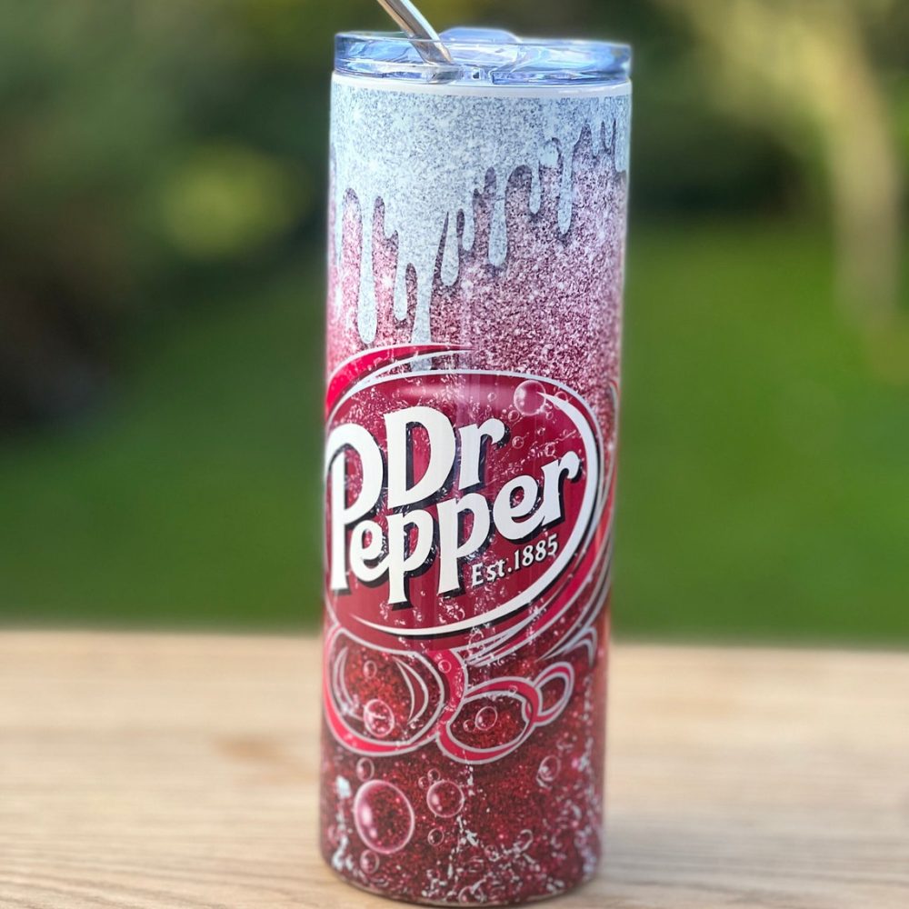 Dr Pepper Personalised Stainless Steel Tumbler With Lid And Straw - Swift Dispatch & Complimentary Gift