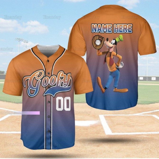 Customizable Goofy Baseball Jersey – Personalized Name & Number, Perfect Gift!
