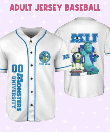 Custom Monsters University Baseball Jersey - Unique Adult Fan Apparel