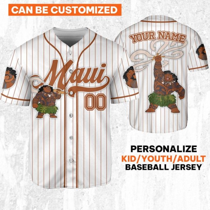 Customizable Maui Baseball Jersey - Personalized For Kids, Youth, Adults - Unique Gift Idea!
