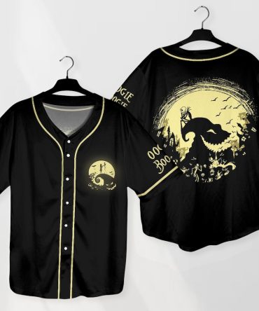 Glow-In-The-Dark Halloween Baseball Jersey – Spooky Night Design, Unisex, Perfect For Fans!