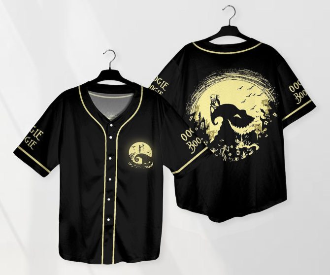 Glow-In-The-Dark Halloween Baseball Jersey – Spooky Night Design, Unisex, Perfect For Fans!