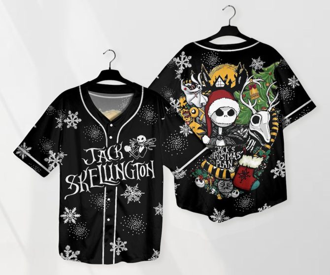 Jack Skellington Baseball Jersey - Holiday Nightmare Before Christmas Unisex Shirt