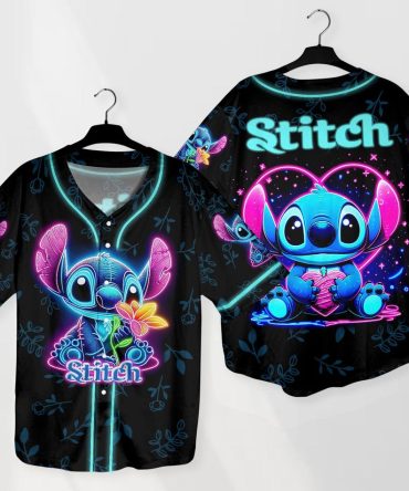 Sure! Here'S A High Ctr Product Title For Your Google Shopping Ad:

Vibrant Stitch Baseball Jersey Shirt - Cute Alien Design, Unisex Casual Wear
