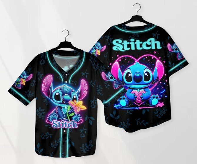 Sure! Here'S A High Ctr Product Title For Your Google Shopping Ad:

Vibrant Stitch Baseball Jersey Shirt - Cute Alien Design, Unisex Casual Wear