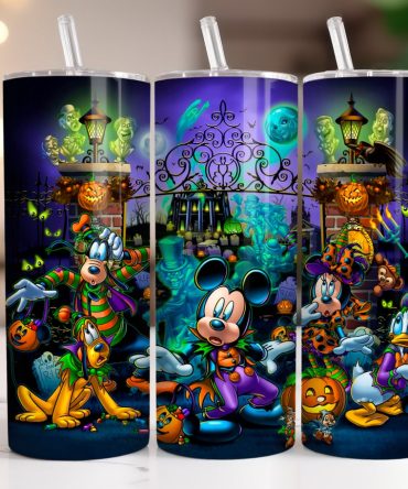 Disney Halloween Tumbler – Spooky Mickey & Friends – 20Oz Stainless Steel Cup – Fast Shipping!