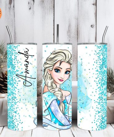 Personalized Ice Princess Glitter Tumbler - Custom Name, Fast Shipping, Perfect Gift!