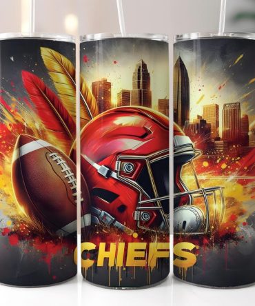 Chiefs Football Tumbler - Vibrant Design, Perfect For Fans , Insulated Drinkware