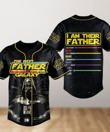 Star Wars 'Best Father In Galaxy' Custom Baseball Jersey – Perfect Gift For Dad!