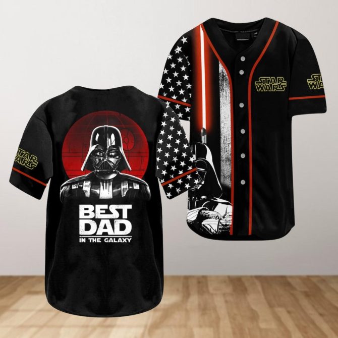 Star Wars Darth Vader Best Dad Galaxy Jersey – Perfect Father'S Day Gift!