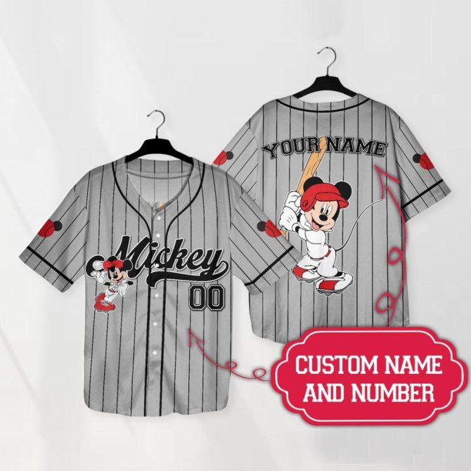 Custom Mickey Baseball Jersey – Personalize Name & Number For Unique Style!