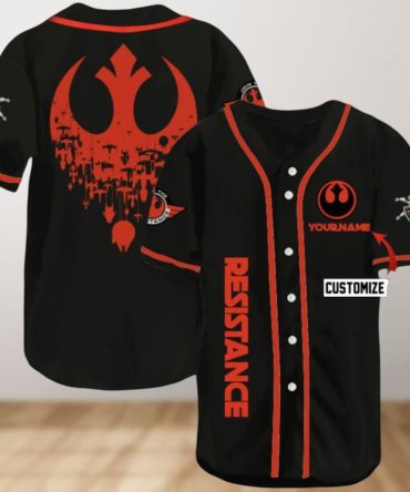 Custom Rebel Alliance Baseball Jersey - Personalized Star Wars Resistance Apparel