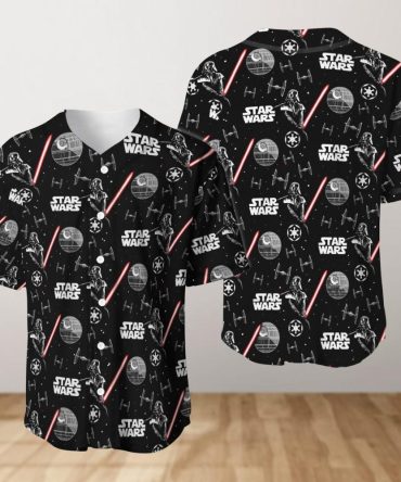 Star Wars Men'S Hawaiian Shirt - Darth Vader & Death Star Design – Perfect For Fans!