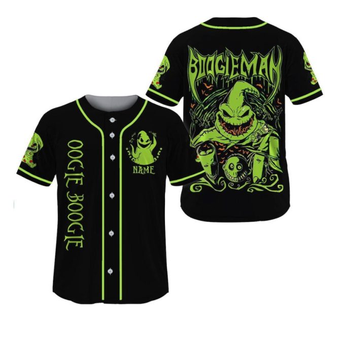 Glow-In-The-Dark Oogie Boogie Baseball Jersey - Halloween Edition, Unisex S-Xxl