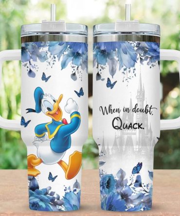Disney Donald Duck Tumbler With Handle - Double-Walled, 20Oz, Insulated - Perfect For Travel & Gifting