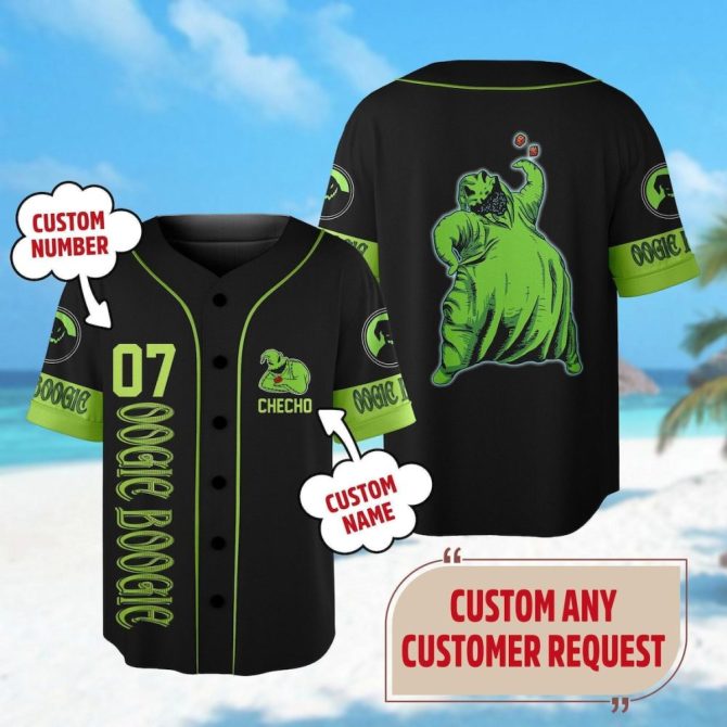 Custom Oogie Boogie Baseball Jersey - Personalized Name & Number - Unique Gift Idea