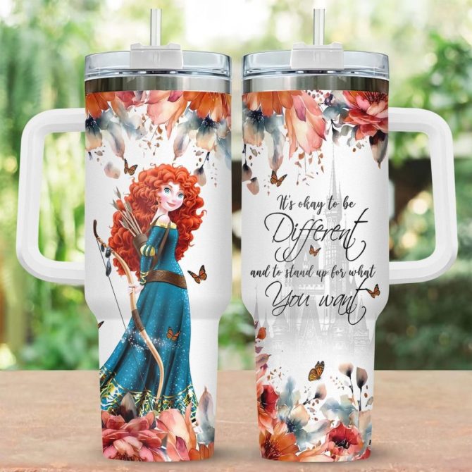 Charming Floral Heroine Tumbler - Inspirational Quote & Butterfly Design - 20Oz Travel Mug With Straw