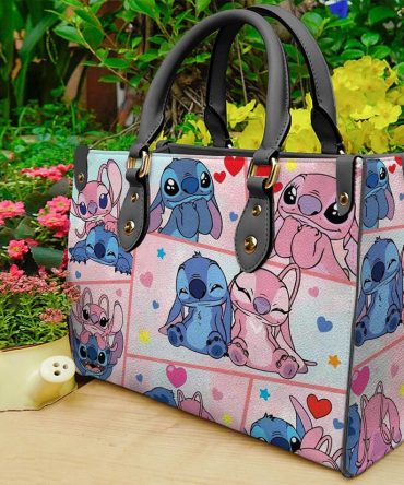 Stitch Ohana  Adorable Cartoon Print Handbag – Cute & Stylish Tote For Everyday Use