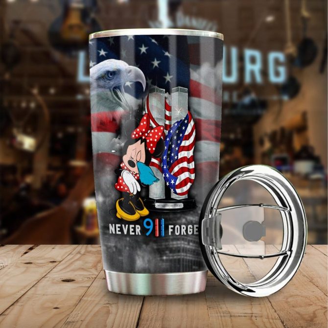 Patriotic 9/11 Tribute Tumbler Set - Never Forget Usa Flag Design - Limited Edition - Image 2