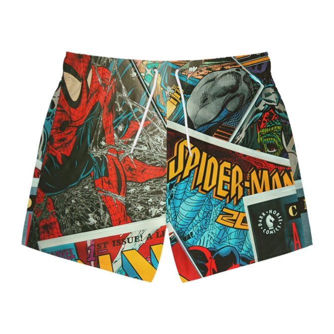 Vibrant Comic Book Style Men'S Swim Shorts - Summer Beachwear