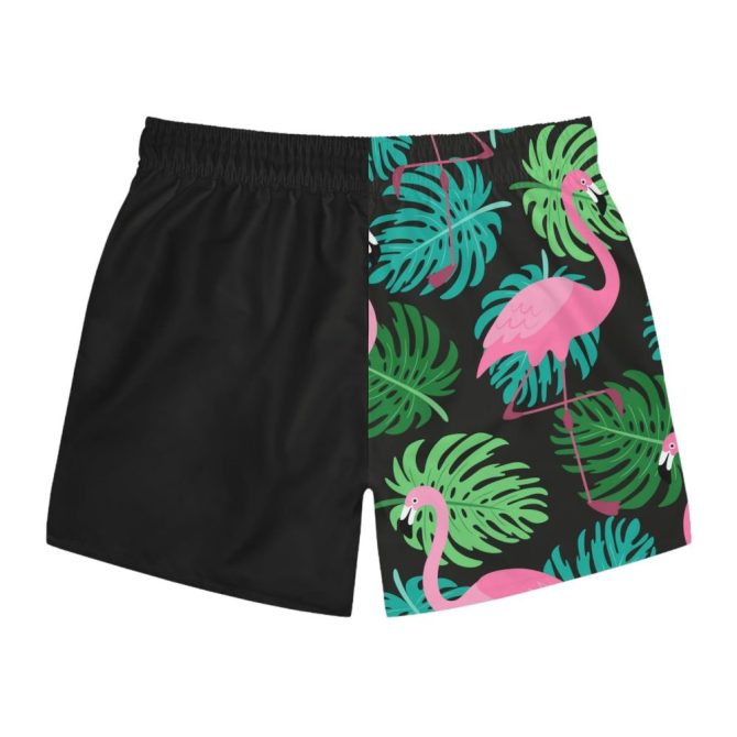 Men'S Tropical Flamingo Swim Trunks – Stylish Beach Shorts With Fun Leaf Print - Image 2