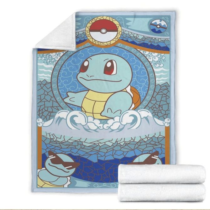Cozy Squirtle Blanket – Soft, Vibrant Design For Pokémon Fans – Perfect Gift For All Ages! - Image 2