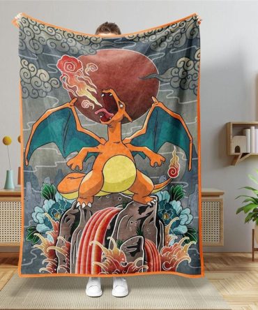 Cozy Dragon Design Throw Blanket - Vibrant, Soft, Perfect For Fans & Home Decor