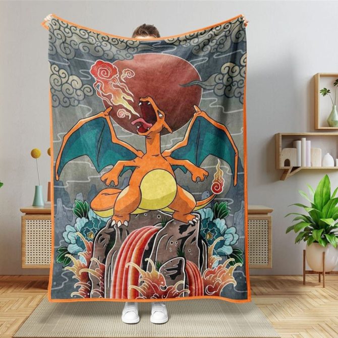 Cozy Dragon Design Throw Blanket - Vibrant, Soft, Perfect For Fans & Home Decor