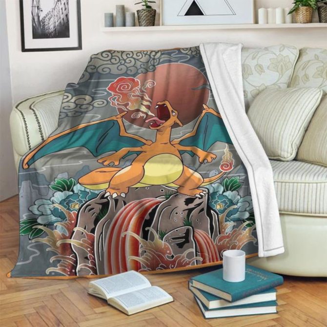 Cozy Dragon Design Throw Blanket - Vibrant, Soft, Perfect For Fans & Home Decor - Image 3