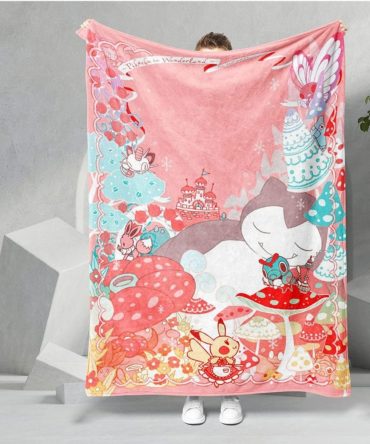 Cozy Snorlax Wonderland Blanket – Soft, Vibrant Cartoon Design For Kids & Adults