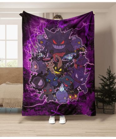 Cozy Up With Spooky Style: Ghostly Pokémon Blanket - Perfect For Fans & Collectors!