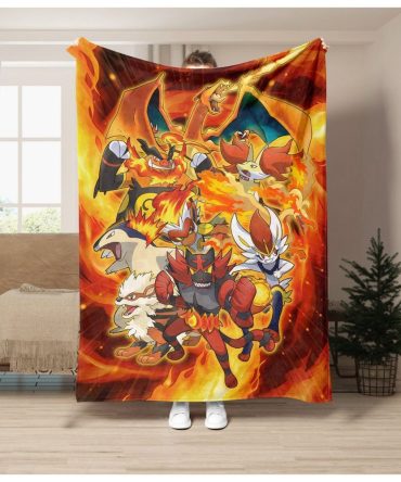 Cozy Fire-Themed Blanket For Fans – Vibrant Warmth & Comfort For Home Decor