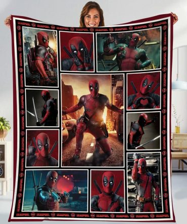 Cozy Up With The Ultimate Deadpool Fleece Blanket - Perfect For Marvel Fans!