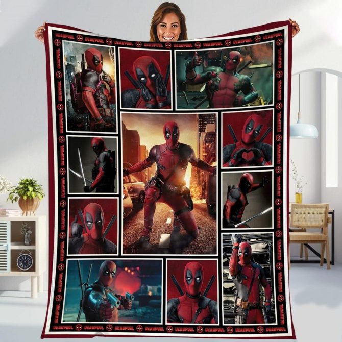 Cozy Up With The Ultimate Deadpool Fleece Blanket - Perfect For Marvel Fans!