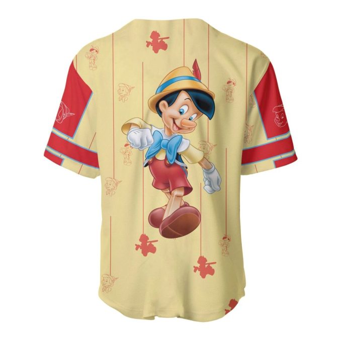 Pinocchio Baseball Jersey - Vintage Cartoon Design, Unisex Casual Wear - Image 3