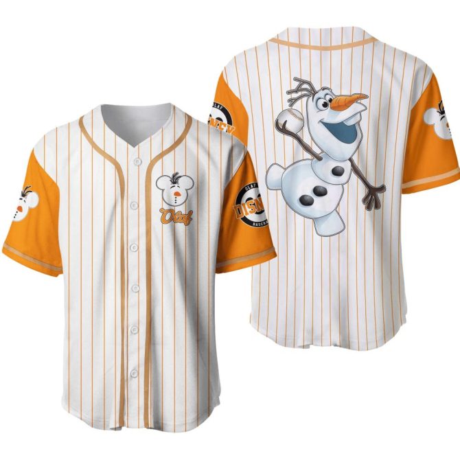 Olaf Disney Baseball Jersey – Fun & Stylish Fan Apparel For All Ages