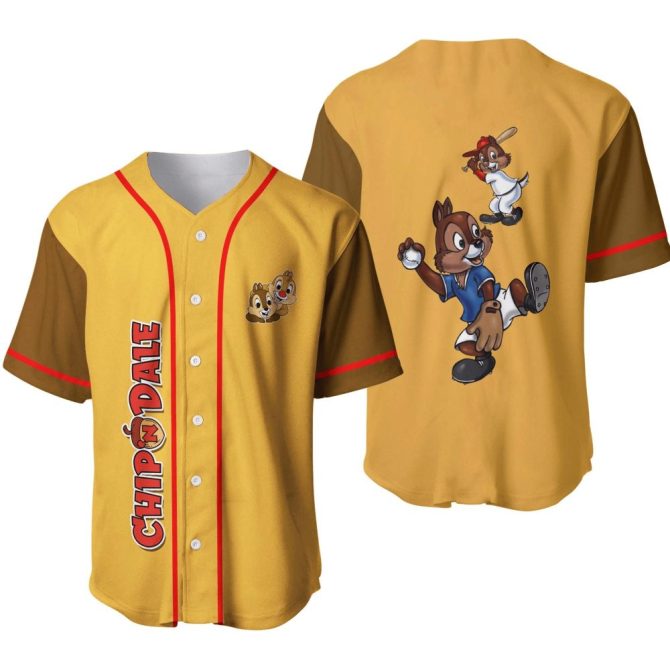 Chip 'N Dale Baseball Jersey – Fun Cartoon Sports Tee For Kids & Adults