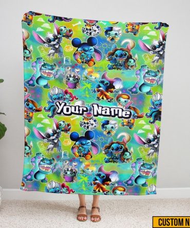 Personalized Cartoon Character Blanket - Custom Name - Cozy And Fun Gift Idea!