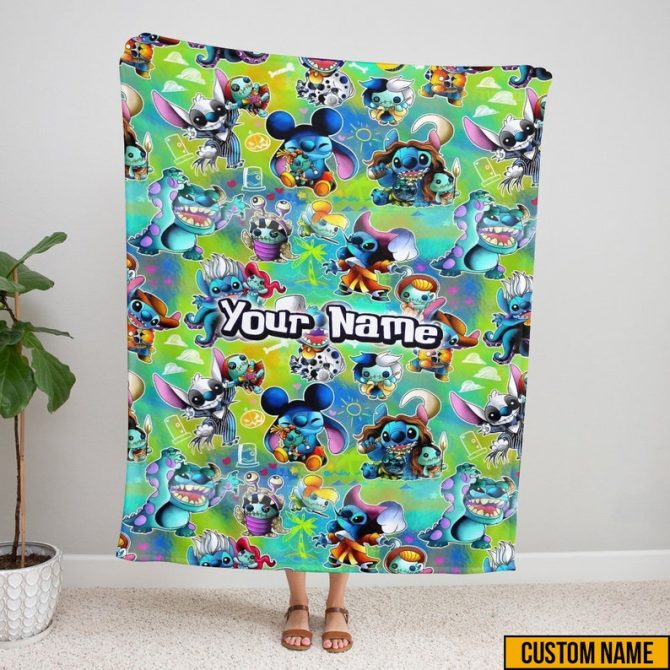 Personalized Cartoon Character Blanket - Custom Name - Cozy And Fun Gift Idea!
