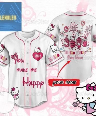 Custom Hello Kitty Baseball Jersey - Cute Personalized Gift For Fans