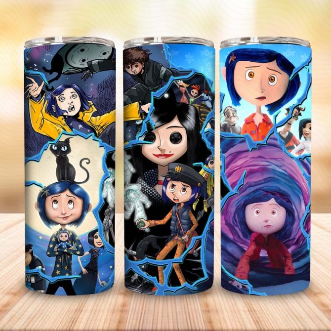 Coraline Inspired Tumbler – Vibrant Stainless Steel Travel Mug, 20Oz – Perfect Gift For Fans!