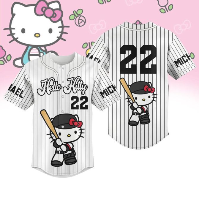 Hello Kitty Baseball Jersey - Cute & Stylish Fan Apparel For Sports Lovers