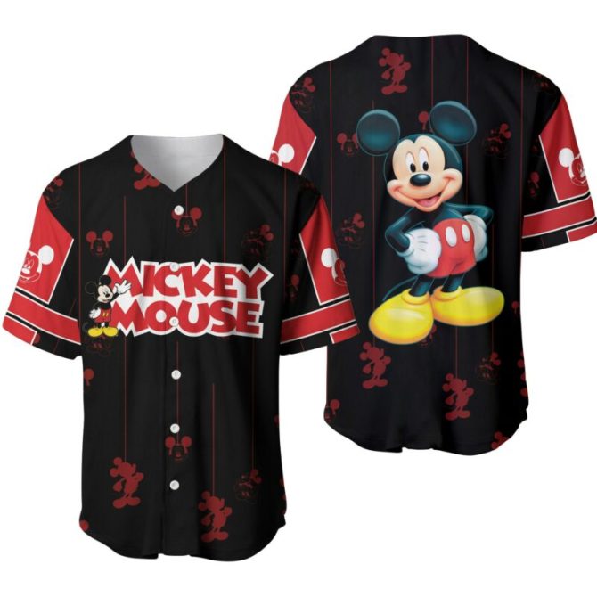 Mickey Mouse Vintage Baseball Jersey Shirt - Iconic Cartoon Style For Fans