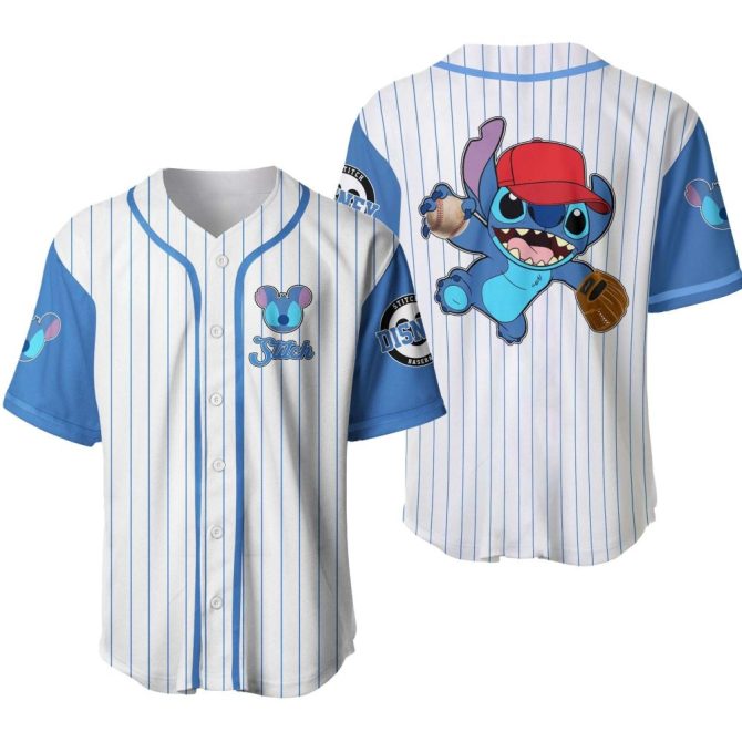 Disney Stitch Baseball Jersey – Cute & Colorful Sports Fan Apparel For Kids & Adults