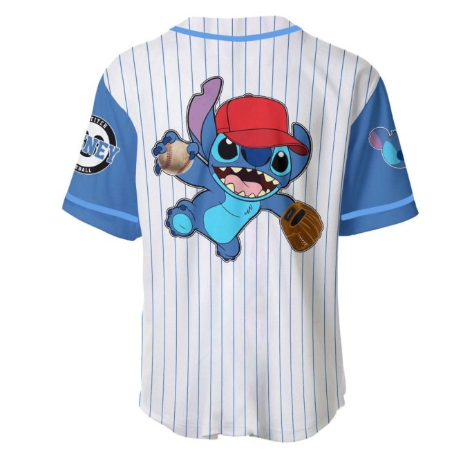 Disney Stitch Baseball Jersey – Cute & Colorful Sports Fan Apparel For Kids & Adults - Image 3