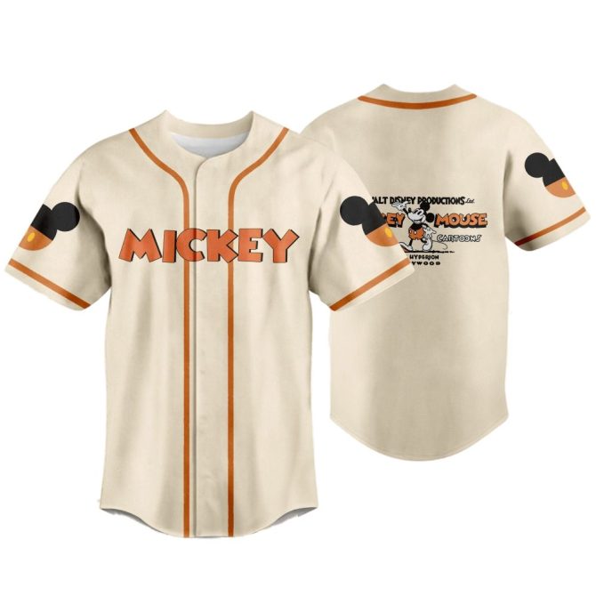 Vintage Mickey Mouse Baseball Jersey – Classic Cartoon Style Comfort Tee