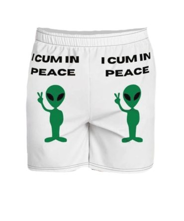 Funny Alien Print Men'S Boxers - 'I Come In Peace' Comfortable Loungewear