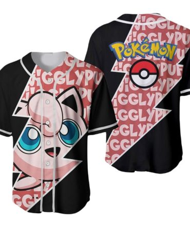 Catch 'Em All With Jigglypuff Pokémon Baseball Jersey - Vibrant Design, Unisex Fit!